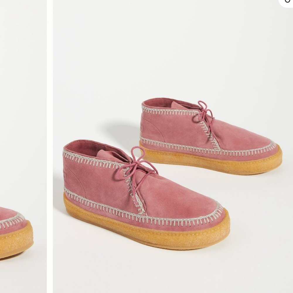 NEW Anthropologie pink handmade Crochet Accented Booties by Laidback London 10